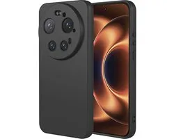 Étui MobyDefend - Convient pour Xiaomi 17 Ultra - Housse arrière en silicone mat - Zwart