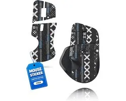 1 set antislip griptape voor Logitech Mx Master 4, toergy zweetbestendig, eenvoudig te bedienen, zelfklevend ontwerp, professionele muizen-upgrade-kit, zwart bedrukt patroon