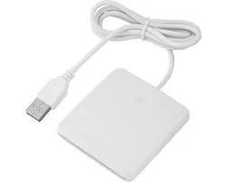 eID Kaartlezer Identiteitskaartlezer - Card Reader voor Identiteitskaart, CreditCards en overige Smart Cards - EarKings Kaartlezer Identiteitskaart geschikt voor MAC en Windows Wit