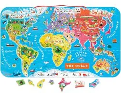 Janod Puzzle - Magnetic World - Anglais