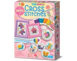 4M Knutselen - Mini Kruissteek Borduren - Kids - Creatief Speelgoed - Hobbypakket - KidzMaker - 5 Jaar