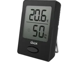 Duux Sense Thermometer + Hygrometer binnen - Inclusief Batterij - Magnetisch - Zwart