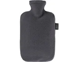 Fashy warmwaterkruik met fleece hoes, grijs, 2 liter