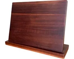 Dastium Home- Magnetisch Messenblok - Messenhouder Magnetisch - Messenmagneet met Antislip Bodem -Messenblok Van Donker Essenhout - Zonder Messen