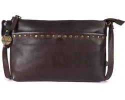 Echte Italiaanse Leren Boho Crossbody Schoudertas met Studs – Stijlvol, Duurzaam & Perfect voor Dagelijks Gebruik voor Dames