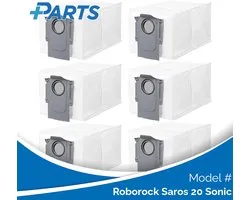 Sacs à poussière Roborock Saros 20 Sonic (6 Pièces, Alternative Plus.Parts® pour 8.02.0239)