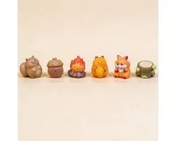 Forest Friends - Mini-figurines décoratives - Thème automnal - 6 pièces - ↑ 1 - 3 cm