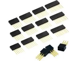 Treedix 4 sets pinnen stapelkoppen kit vrouwelijke koppen, afneembaar, compatibel met Arduino UNO R3 (15 stuks in totaal)