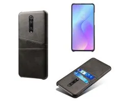 Back Cover met Opbergvakjes + Gehard Glas Screenprotector voor Xiaomi Mi 9T / 9T Pro _ Zwart
