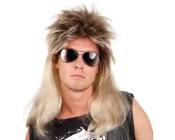 Boland - Pruik Ryan Blond - Laagjes - Lang - Mannen - Rocker - Rock & Roll- 80's & 90's - Punk - Aso