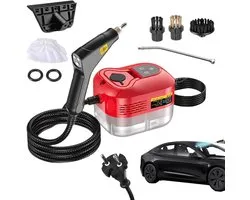 Draagbare Stoomreiniger - Handheld Stomer - Grondig Reinigen - 6 standen - 1200 ml tank - Rood