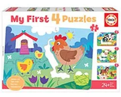 Educa - Mijn eerste puzzel - mama en baby - 4 puzzels van 3-4-5 stukjes