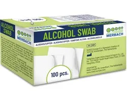 Merbach Alcoholdoekjes 65x30mm, 100 stuks