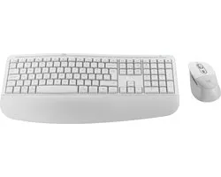 Logitech Signature Comfort Plus Combo MK880 – Draadloze toetsenbord en muis – Geïntegreerde palmsteun - Bluetooth - Wit