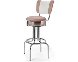 Tabouret de bar rétro Bel Air BS-28CB Dusty Rose