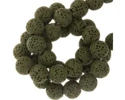 Lava Kralen (8 mm) Olivine (51 Stuks)