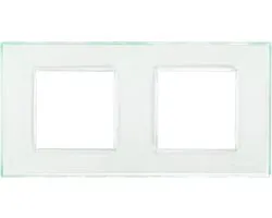 BTicino LND4802M2KR LivingLight - Rechthoekige afdekplaat 2x2 modules 71mm Kristall