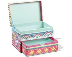 Totum Unicorn Sieradendoosje versieren - Met mozaÃ¯ek - 15 x 10 x 10 cm - Speelgoed Kinderen - Knutselen - Voor meisjes en jongens - Ook voor kleuters - Vanaf 3 jaar