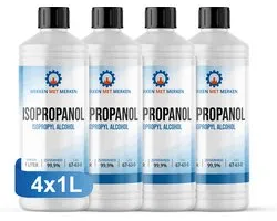 Isopropanol 99,9% Zuiver - Doos, 4 x 1 Liter - IPA - Isopropyl alcohol