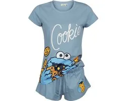 Sesame Street Krümelmonster - Cookie Pyjama blauw Katoen -