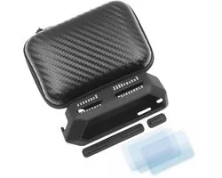 5-in-1 Beschermende Accessoires Set voor Flipper Zero - Zwarte Set met Zachte Siliconen Hoes, EVA Draagtas, Screen Protectors en Stofpluggen