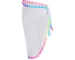 Emilie Collection - pareo - wit - Ibiza - kort