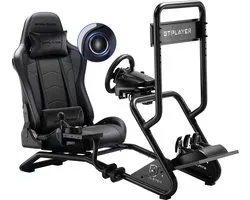 HHHK - Simulator Cockpit - Racestoel - Playseat - Sim Racing - Verstelbaar - Racing Seat - Simulator Stoel - Met Speakers