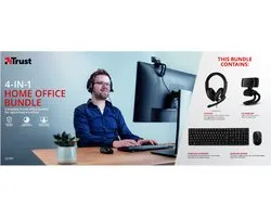 Trust Qoby clavier Souris incluse RF sans fil Français Noir