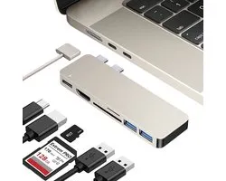 iMounts MacBook Air usb-c hub - HDMI - USB3.0 - SD reader - M2/M3/M4/M5 - Starlight / Sterrenlicht