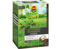 COMPO Semences à gazon Pelouse de récupération - pour une réparation facile des pelouses abîmées - germination rapide - boîte 2 kg (100 m²)