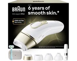 Braun Silk·expert Pro 5 - Épilateur à Lumière Pulsée - PL5412 - Épilation à Domicile - Rasoir Gillette Venus, 4 Têtes