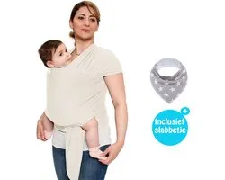 Baby Garden draagdoek Licht Beige - Ergonomisch - Original - Met slabbetje
