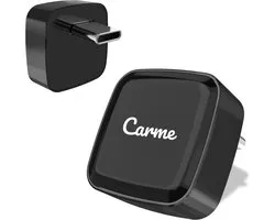 CarMe Ultra Mini USB-C 2-in-1 CarPlay Dongle - Draadloos CarPlay & Android Auto - Android Auto Dongle - Zwart