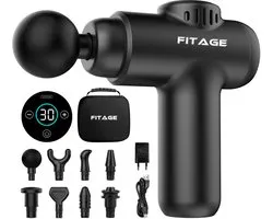 FITAGE Massage Gun Mini - Professioneel Massage Apparaat - Massageapparaat Massagegun - Massage Pistool - Zwart