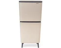 Brabantia SortUp Hi Prullenbak 25 + 10 + 10 liter - Afvalscheiding - Soft Beige