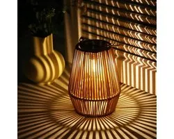 Lampes solaires tissées - Set de 2 - Tissé à la main - Extérieur - Imperméable à l’eau - Solar - Jardin - LED - Lampe suspendue - Lampe d’arbre