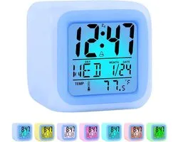 Wekkers voor Kinderen - Digitale Wekker - LED-Display - Digitale Kinderwekker met 7 Kleurwisselingen - Nachtwekker met Temperatuur, Datum, Snooze - Wekker Kind - Kinderwekker - Alarmklok - Batterijen Inbegrepen