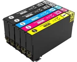 Inktcartridge Geschikt voor Epson 405XL / 405 - Multipack van 5 stuks - Met Chip - Geschikt voor Printers: Epson WorkForce Pro WF-3820 DWF - WF-3825 DWF - WF-4820 DWF - WF-4825 DWF - WF-4830 DTWF - WF-7830 DTWF - WF-7835 DTWF - WF-7840 DTWF