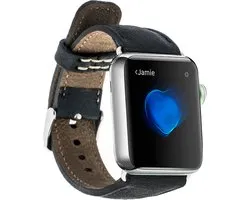 Bracelet Apple Watch en cuir véritable Premium 38/40 mm – Bouletta Handgemaakt – Compatible avec les séries 1 à 6, SE, 7 et 8 – Noir flottant