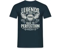 Legends Are Born In 1966 | Verjaardag Cadeau 60 Jaar T-Shirt Heren