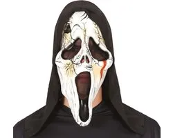 Fiestas Guirca - Masque facial tueur avec capuche - Masque d'Halloween - Masques effrayants - Masque Halloween adultes - Masque Horreur - masque Halloween adultes - masque enfants