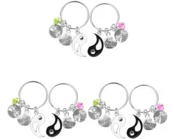 Didiseaon 3 Pair Keychains Matching Decorations Girlfriend Bag Birthday Mother Magnetic Boyfriend Back Keychain Women Key Of Gifts Mom Gift Charms Relationship For