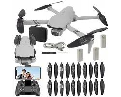 F10 Drone met Camera - Opvouwbare WiFi Drone - Dubbele 480P Camera - Optical Flow Hover - Headless Modus en One-Key Take-Off - 3x 1600mAh Accu - Voor Foto, Video en Recreatief Vliegen