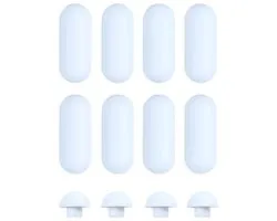 Toiletbril Bumpers - 12 Stuks - Closetbuffer - LDPE+EVA - Anti-Shock Pads - Toiletaccessoires - Badkameraccessoires - Geluidsisolerend kussen - Wc-bril beschermen - Geschikt voor de badkamer - 4.7*1.9*1.35cm - Wit