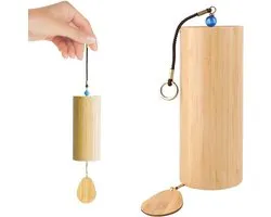 Carillon éolien japonais en bambou, carillon éolien naturel en bambou, carillon éolien extérieur suspendu, carillon pour yoga, guérison sonore, méditation, décoration de jardin