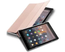 Étui pour tablette Cadorabo pour Kindle FIRE HD 10 2017 (7. Gène.) en OR ROSE PASTEL - Coque de protection Ultra fine avec fonction Wake Up et Stand automatique