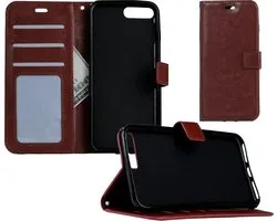 Hoesje - Geschikt voor Apple iPhone SE (2020) - Luxe Bookcase - Walletcase Hoes - Portemonnee - Cover - Telefoonhoes - Bruin