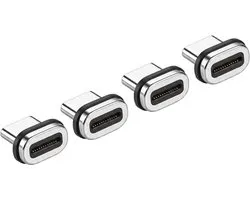 USB-C Magnet Adapter Spare 3x 240W 80Gbps 8K 24Pin - 4pcs spare adapters, 240W fast charge, 80Gbps data transmission - ShopVlot