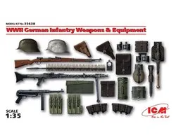 ICM Modelbouwpakket Militaire voertuigen - 35638 WWII German Infantry Weapons and Equipment Plastic - 1:35 - Modelbouw