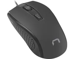 Natec-NMY-1798- Hoopoe 2 -bedrade muis - 1600 DPI- zwart -usb 2.0
